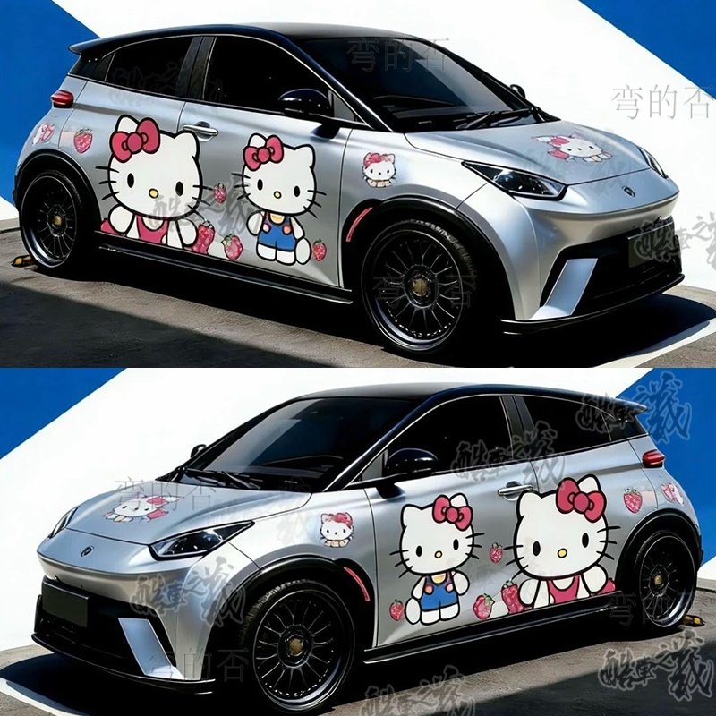 适用比亚迪海鸥KT凯蒂猫车贴比亚迪海豹装饰贴纸埃安UT车身装饰贴,汽车用品/电子/清洗/改装,汽车装饰贴/反光贴,淘宝优惠券,粉丝福利购,淘宝优惠卷