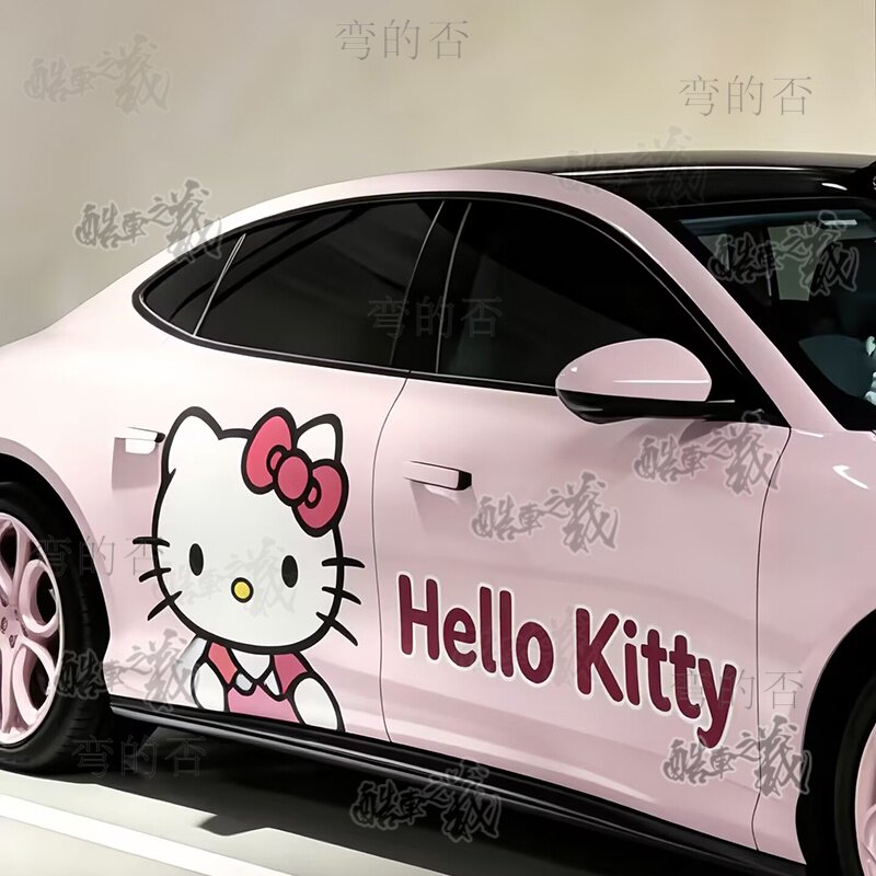 适用于智己L6Hello Kitty车贴拉花可爱卡通KT猫改装饰凌度汽车贴