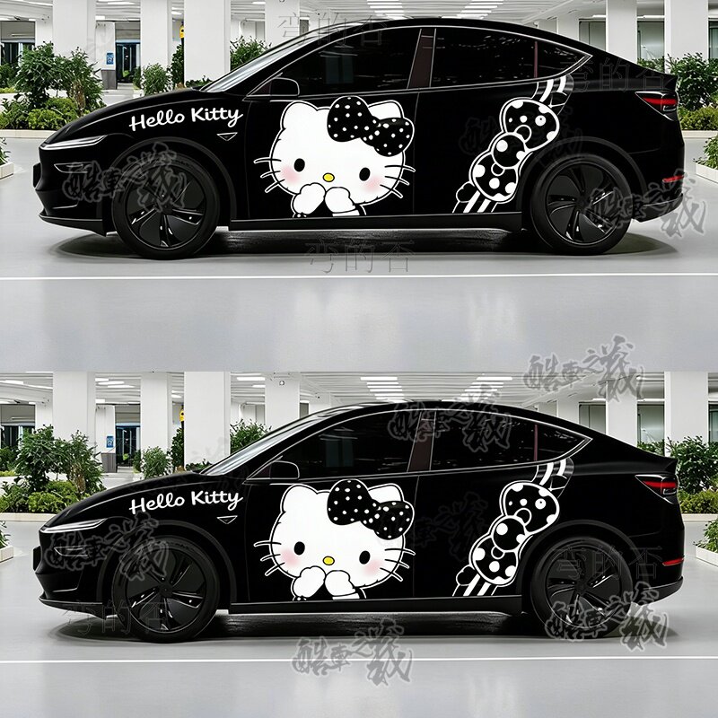 适用于大众凌渡Hello Kitty车贴拉花可爱KT猫改装饰汽车身贴纸