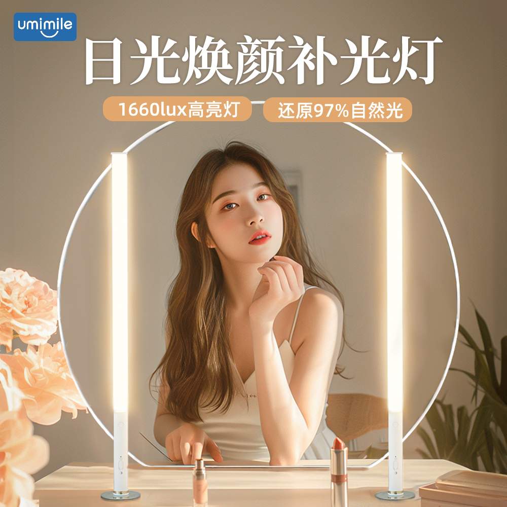 镜前灯化妆补光灯梳妆台led充电款照明镜子卫生间洗漱台棒灯户外