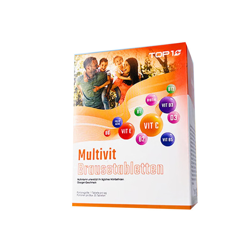 TOP 1PLUS 瑞士高能素 原装进口泡腾片多种维生素b族男女士儿童vc