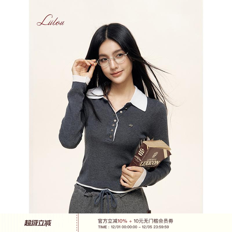 Liilou羊毛纱线针织打底长袖
