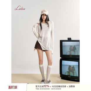 Liilou 云朵衫 松弛感 侧开叉针织长袖 透风灵动 卢昱晓同款