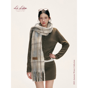 25aw 包臀半身裙套装 Athflow 针织开衫 拼接螺纹纽扣长袖 Liilou