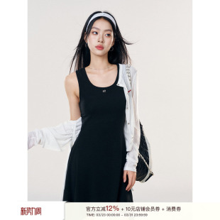 带胸垫后背镂空背心连衣裙 Athflow Liilou 天丝面料