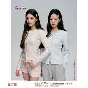 girl 婴儿有机棉 圆领单排扣修身 Liilou 打底衫 Clean 长袖 26ss