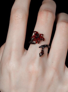 神秘曼陀罗戒指高级感小众暗黑风