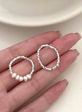 新款小珠子戒指小众设计潮新款时