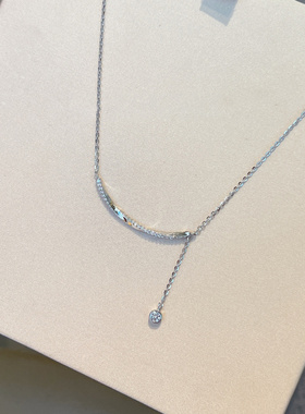 新款流苏微笑弧度项链夏季轻奢小