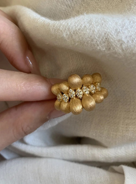 新款法式复古手工拉丝缎带咖啡豆