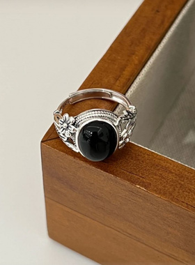 新款复古花朵戒指树叶纠缠百搭个