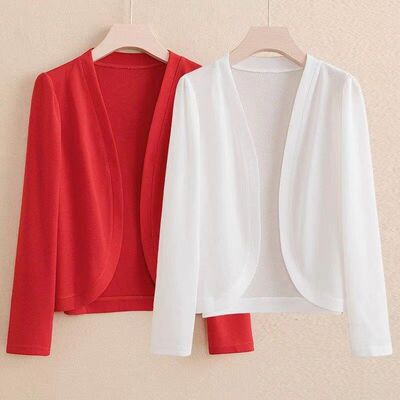 【气质短外套】春夏新款配裙子旗袍披肩外搭冰丝薄款防晒开衫短款