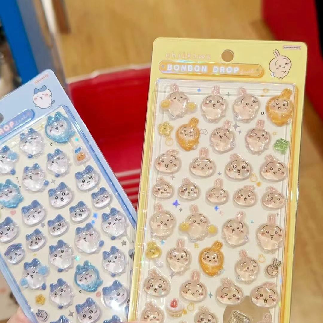 thumbnail for New Chiikawa Chiikawa sticker 3D cute dripping glue Jii Xiaoba Usachi three-dimensional decoration sticker
