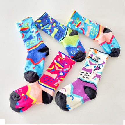 儿童冬季加厚保暖长筒高筒滑雪袜男女童美利奴羊毛单板双板亲子袜