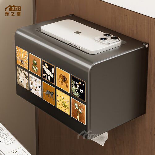 中古风卫生间纸巾盒壁挂式收纳盒