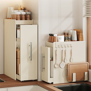 厨房调料置物架多功能抽拉式调料架调味料收纳盒转角台面收纳柜子