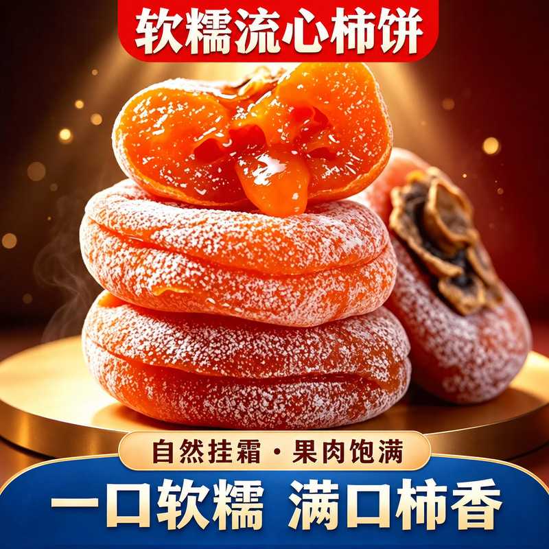 溏心柿饼独立小包装软糯吊柿饼蜜饯果干休闲追剧零食年货特产小吃
