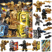 全套16盒地铁吃鸡战甲装 玩具 备儿童益智力积木小人仔军事特警拼装