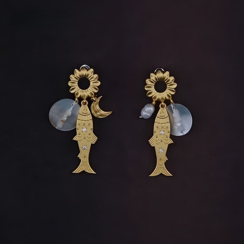 【新品】三文鱼与白天的眼睛系列不对称珍珠耳饰,饰品/流行首饰/时尚饰品新,耳环,淘宝优惠券,粉丝福利购,淘宝优惠卷