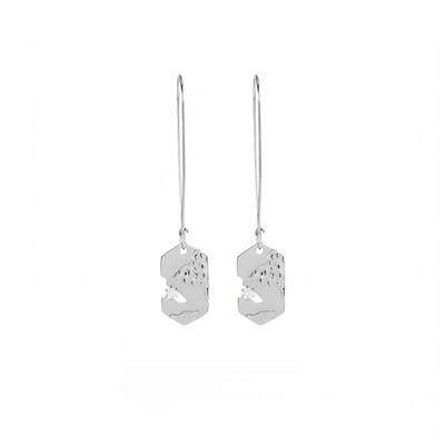 龙纹方牌吊坠耳钉情侣款