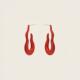 火焰葫芦耳钉红色国风耳饰中式 夸张耳坠新年本命年氛围感