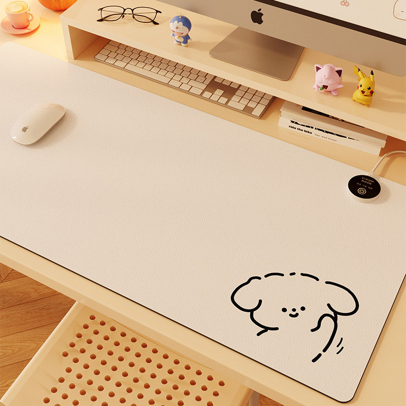 冬天卡通办公室桌面书桌电脑暖桌垫加热鼠标垫超大发热暖手电热垫