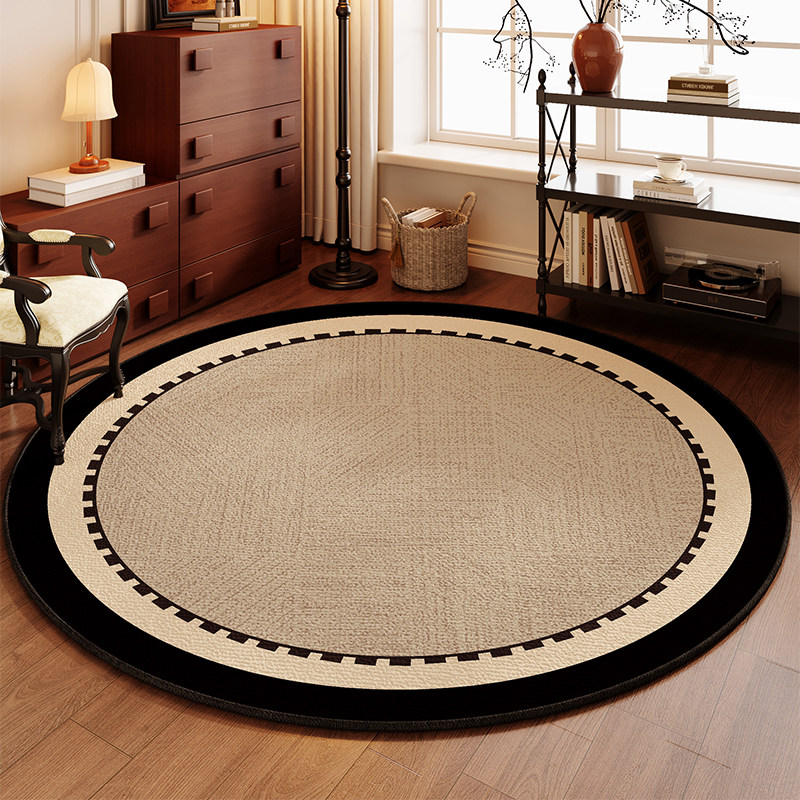 圆形地毯高级感客厅沙发茶几卧室床边毯法式电脑椅防滑易打理地垫,居家布艺,入户地垫,淘宝优惠券,粉丝福利购,淘宝优惠卷