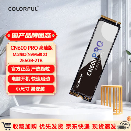 七彩虹CN600Pro系列 M.2 SSD台式机NVME协议电脑游戏高速固态硬盘