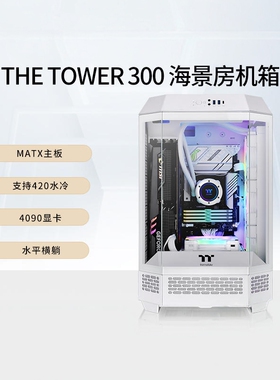 TT机箱The Tower 300海景房电脑主机台式机箱支持420水冷matx主板