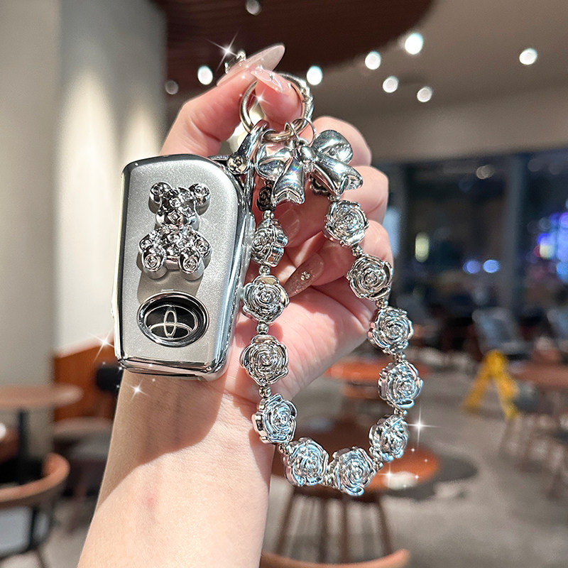 适用丰田卡罗拉钥匙套雷凌锐放折叠锐志荣放车汉兰达扣威兰达扣壳