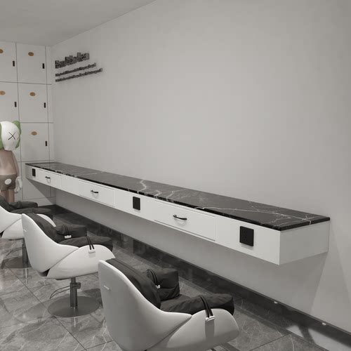 带抽屉实木台面美发店专用大理石