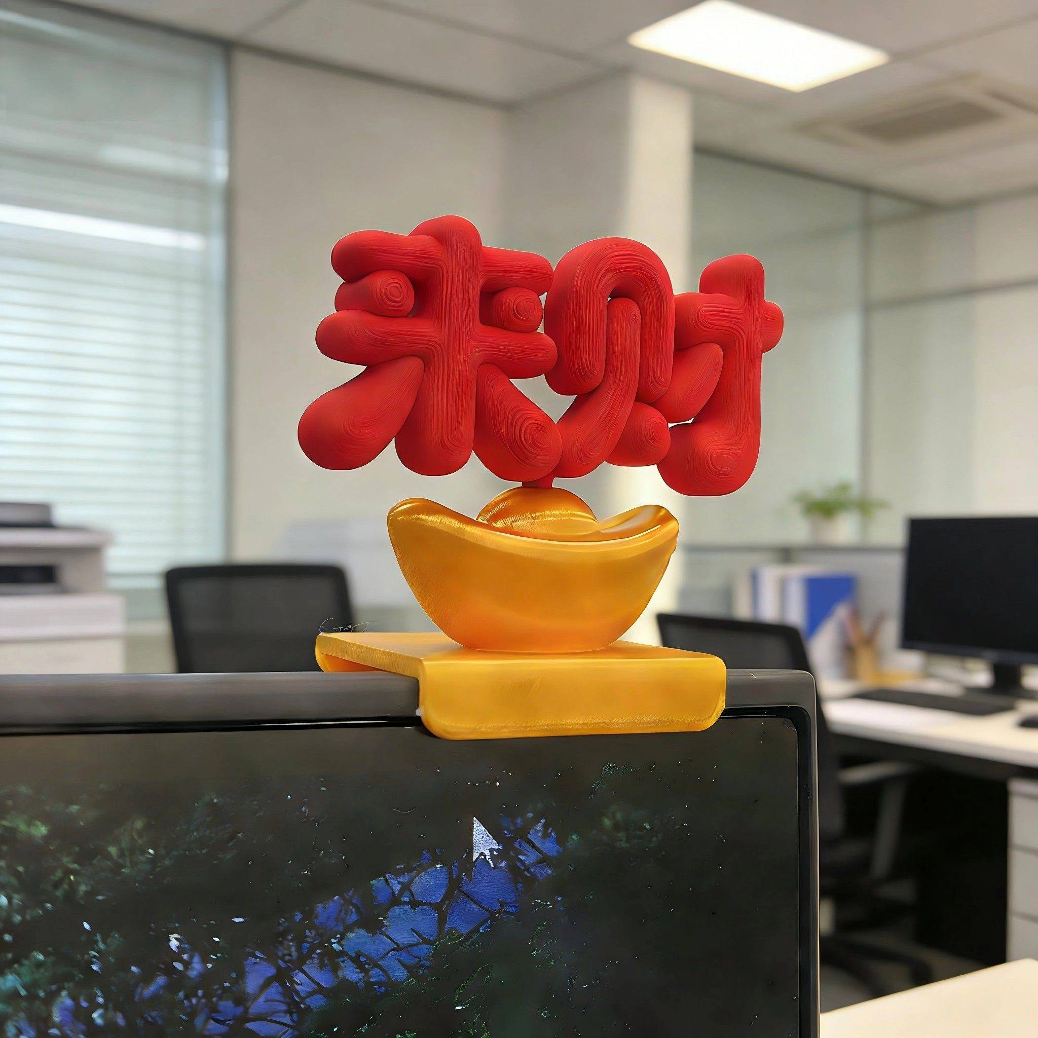 来财工位摆件打工人解压好物3d打印装饰稀奇古怪创意高颜值新年款
