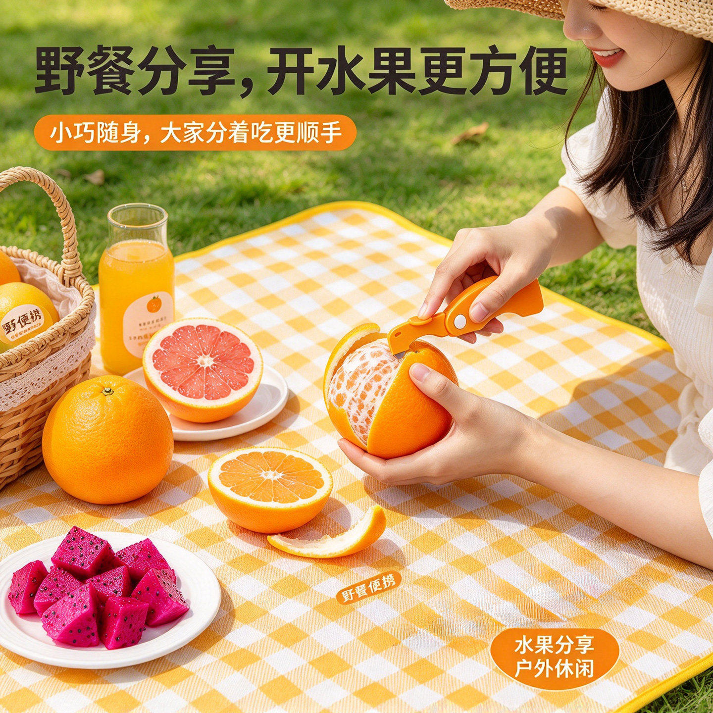 剥橙器家用手指开橙子
