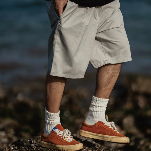 简约复古纯棉百搭运动中裤