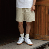 Artist夏季 新款 军绿色小船刺绣直筒短裤 Hungry 男女薄款 透气速干