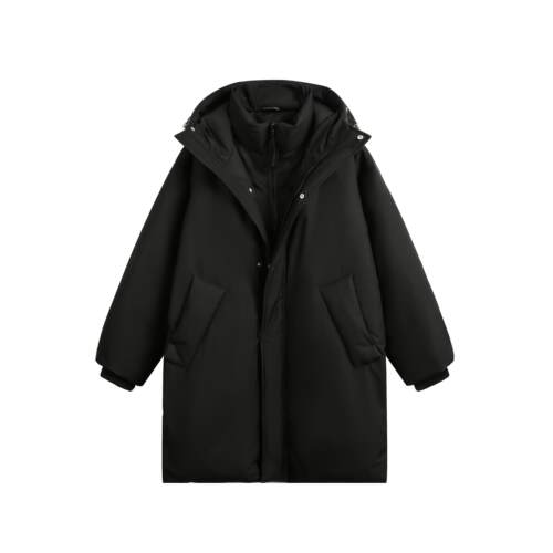 新国标90白鸭绒长款羽绒服