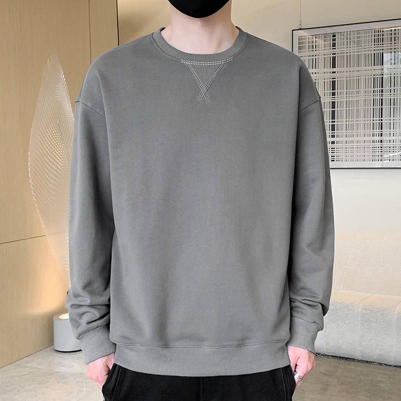 2023春秋季新款男士衛衣休閑百搭青年帥氣長袖T恤圓領上衣男裝_SXRT旗艦店_男裝
