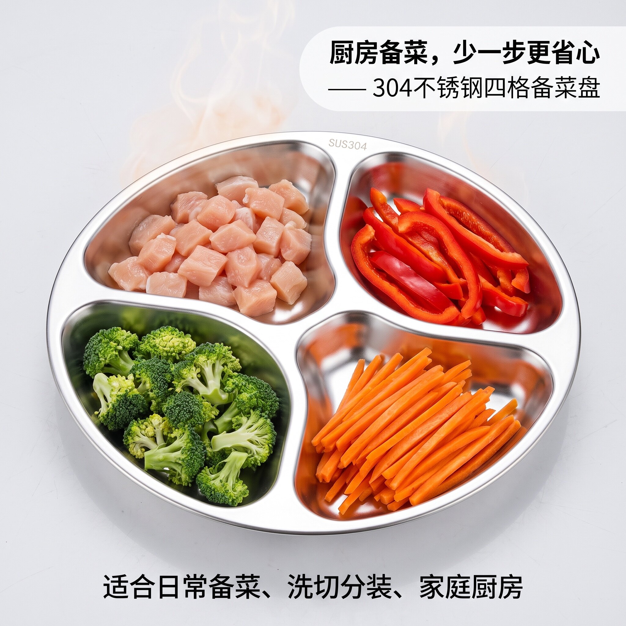 德国304食品级不锈钢备菜