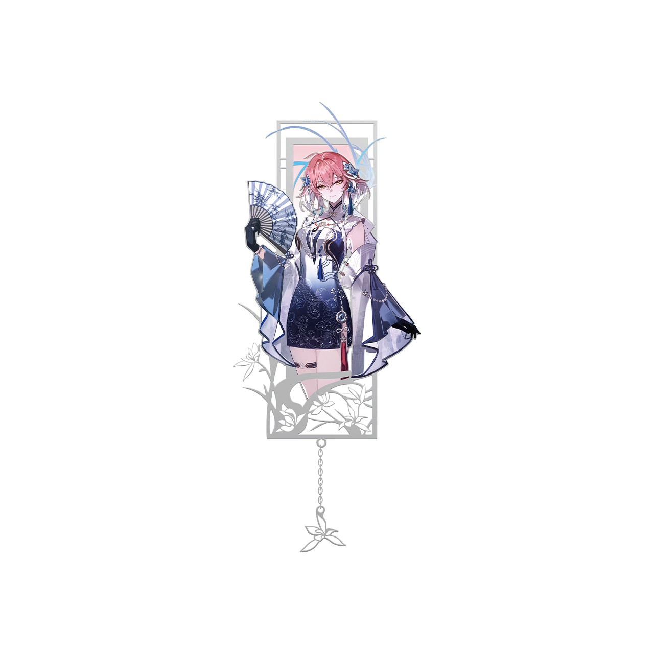 thumbnail for [Pre-sale] Wuthering Waves Orchid Shadow Reflecting Porcelain Flower Series Metal Bookmark Jinxi Changli Glaze Hu Kuro Game