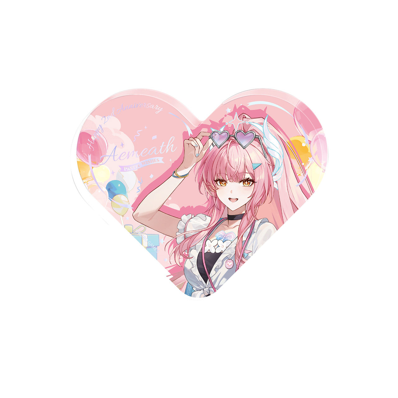 thumbnail for [Pre-sale] Wuthering Waves Star Blessing Whisper Theme Heart Acrylic Ornament - Amis Dania Clow Game