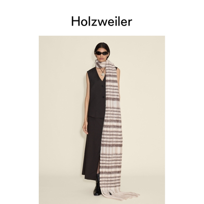【新品发售】Holzweiler男女同款24秋冬Aster自由垂坠流苏围巾