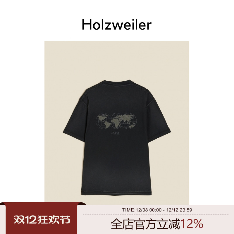 Holzweiler女士深灰色T恤秋冬