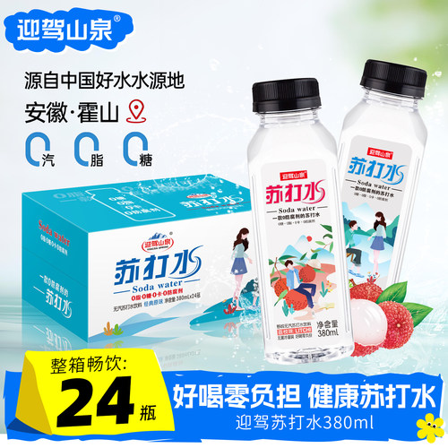迎驾山泉苏打水380ml*24瓶整箱