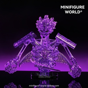 火影忍者巨大化须佐能乎骨架宇智波佐助写轮眼动漫积木人仔玩具