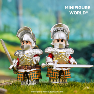 哥特骑士铠甲头盔中古城堡武器中世纪MOC第三方拼装积木人仔玩具