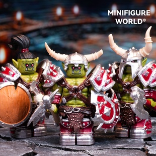 魔兽争霸世界联盟部落兽人士兵战士游戏第三方积木人仔拼装 玩具