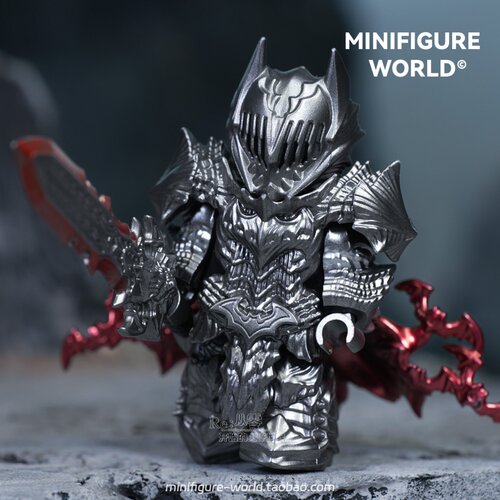 DC狂战士蝙蝠侠怒火模式铠甲黑暗骑士漫画第三方积木人仔拼装玩具