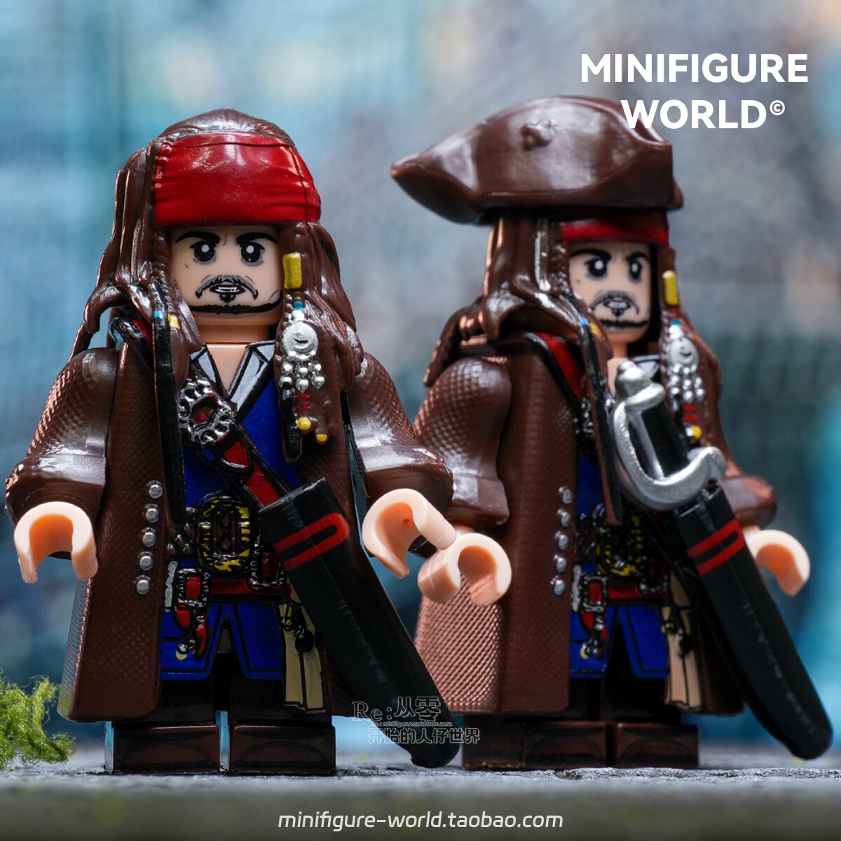 加勒比海盗杰克船长黑珍珠号JACK电影系列第三方人仔拼装积木玩具