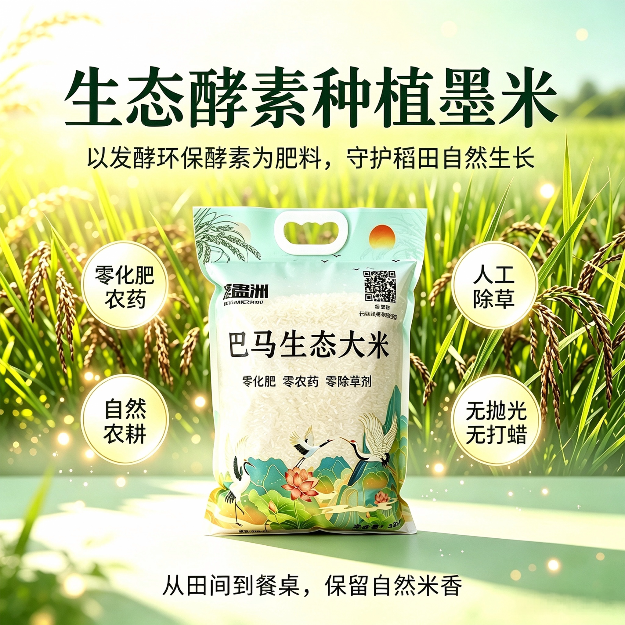 巴马生态酵素墨米糙米环保酵素种植富硒墨米自然农法新米