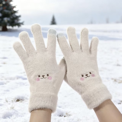 冬季保暖学生韩版可爱五指手套